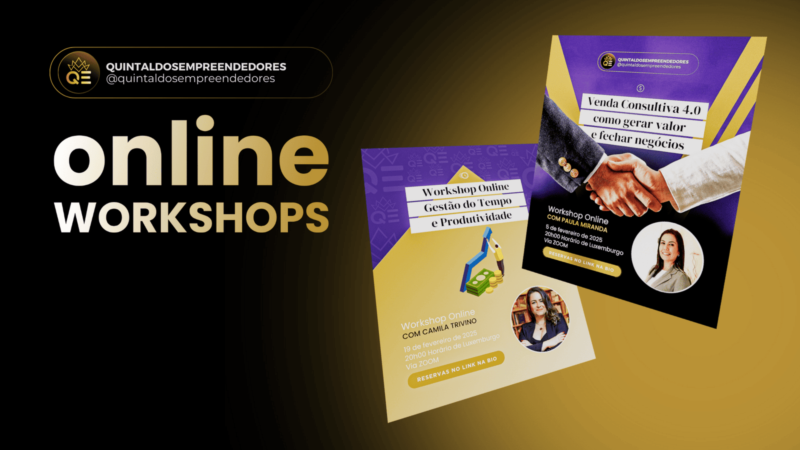 workshops online quintal dos empreendedores qdelux qde lux - workshops online do quintal dos empreendedores - workshop online qde lux - qde lux workshops
